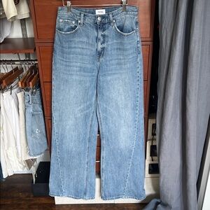 Pistola Ruby wide leg twisted seam jeans